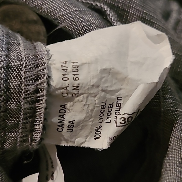 CAVITA Chambray Button Front Jacket, Grey with Pink Stitching, Western Office - Picture 11 of 14